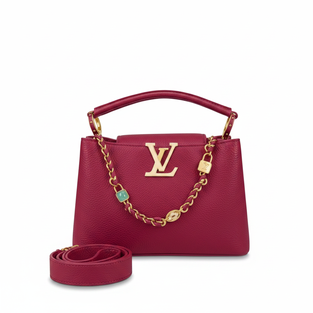 Louis Vuitton Capucines MM Bordeaux - Front view
