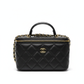 Chanel Vanity Case Black - Studio Front View