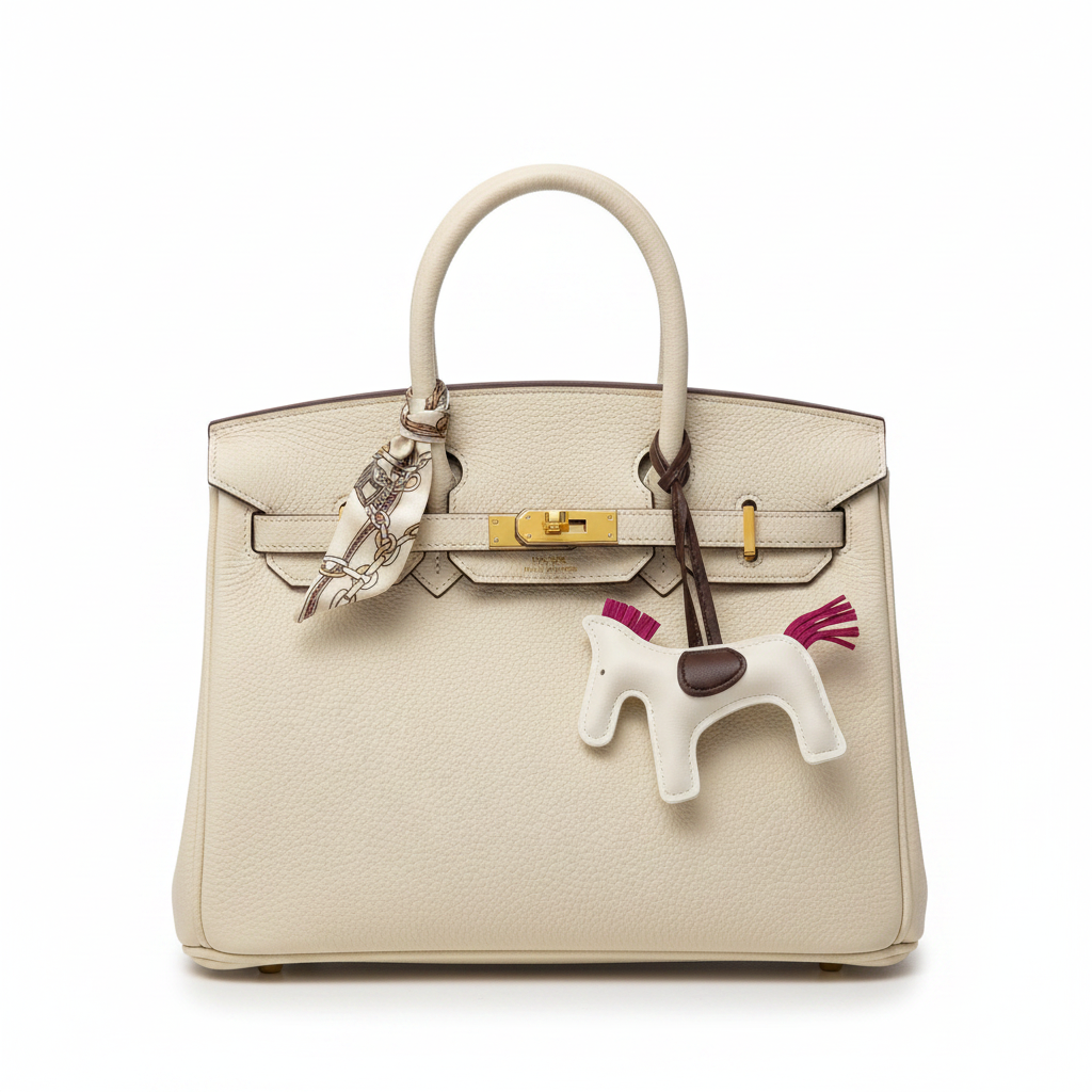 Hermès Birkin 30 Craie - Studio Front View