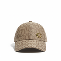Coach beige cap front view