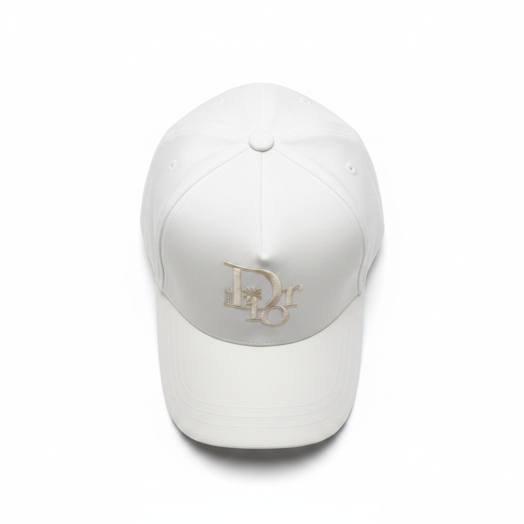 Dior white cap top view