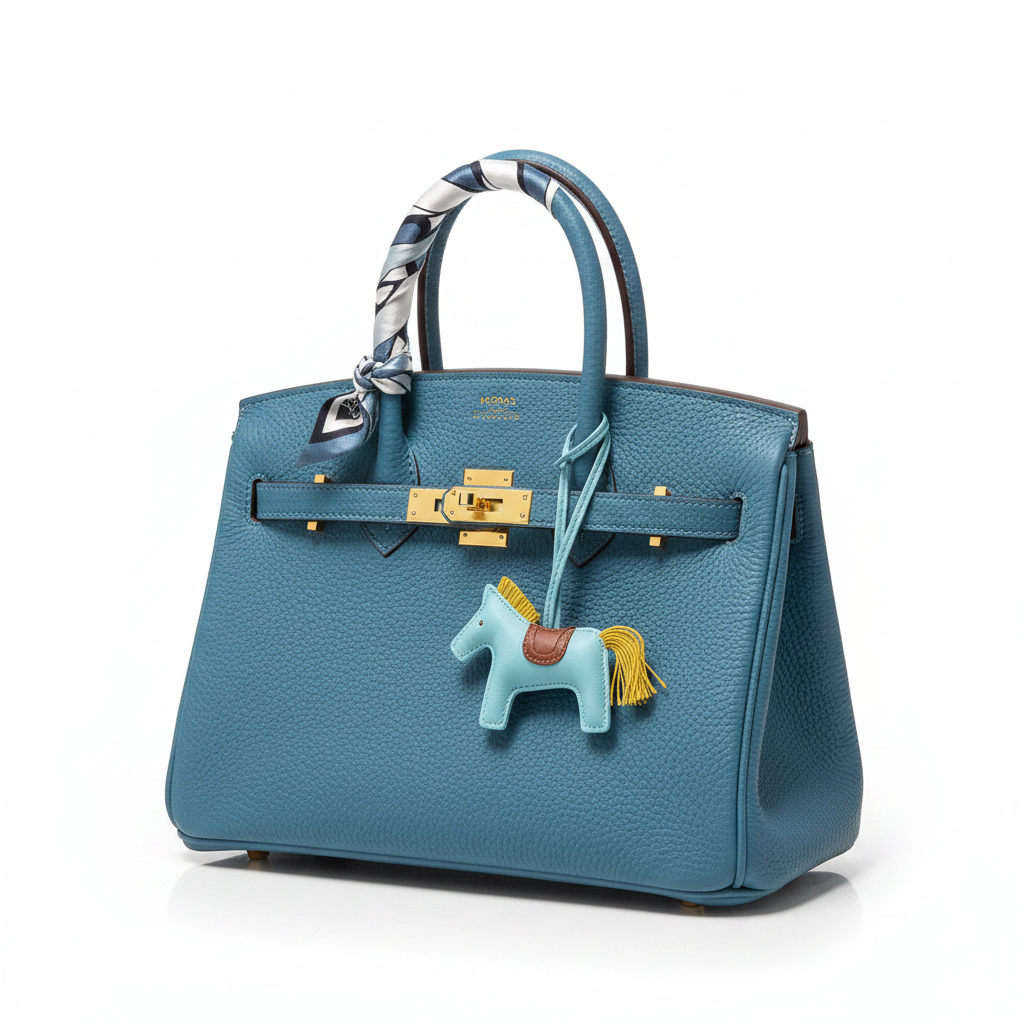 Hermès Birkin 30 Blue Jean - Studio 45° View