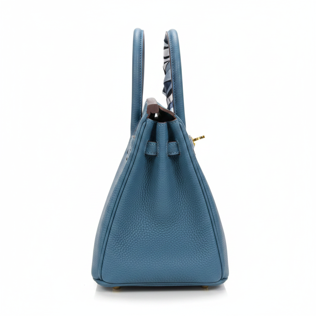 Hermès Birkin 30 Blue Jean - Studio Side View