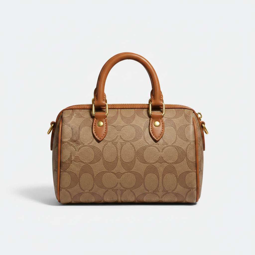 Coach Mini Rowan Khaki Saddle - Back View