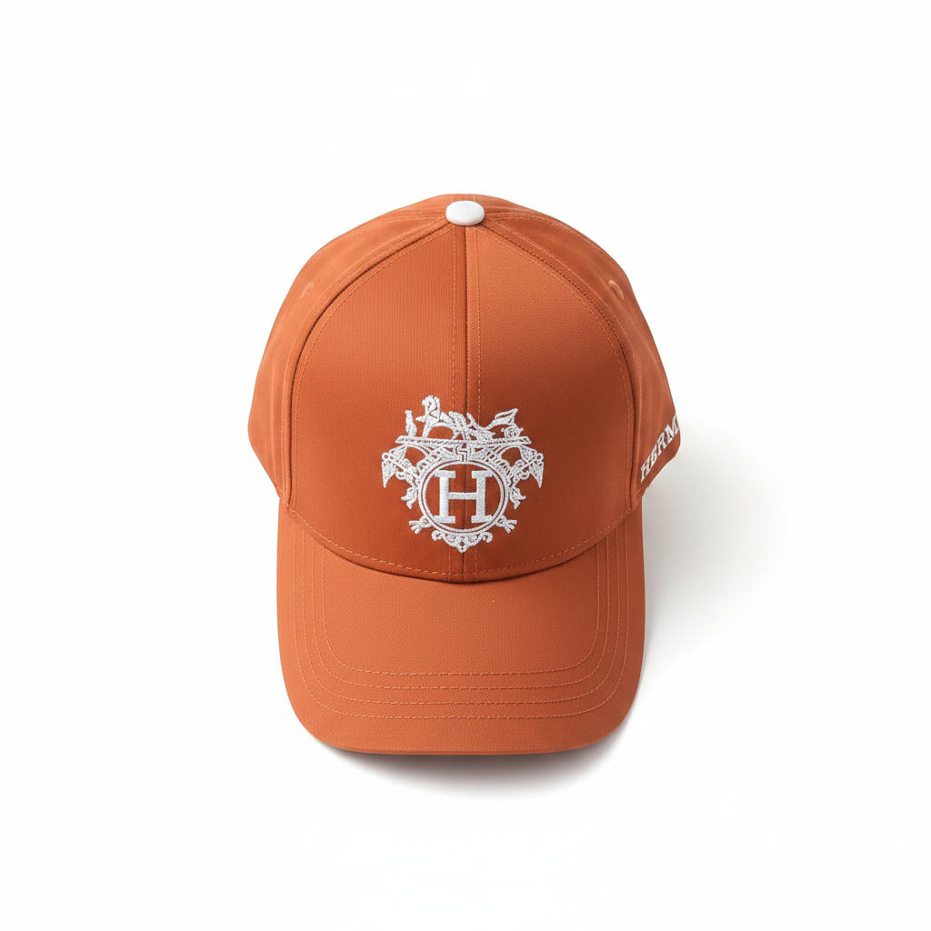 Hermès orange cap top view
