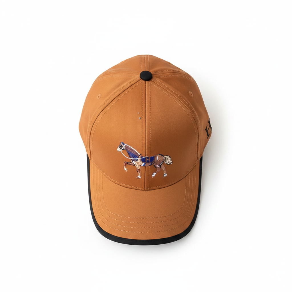 Hermès orange cap top view