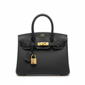 Hermès Birkin 30 Noir - Studio Front View