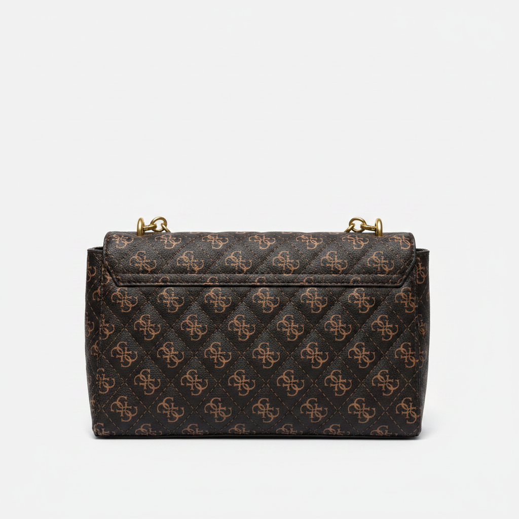 Guess Cosette Satchel Brown - Back View