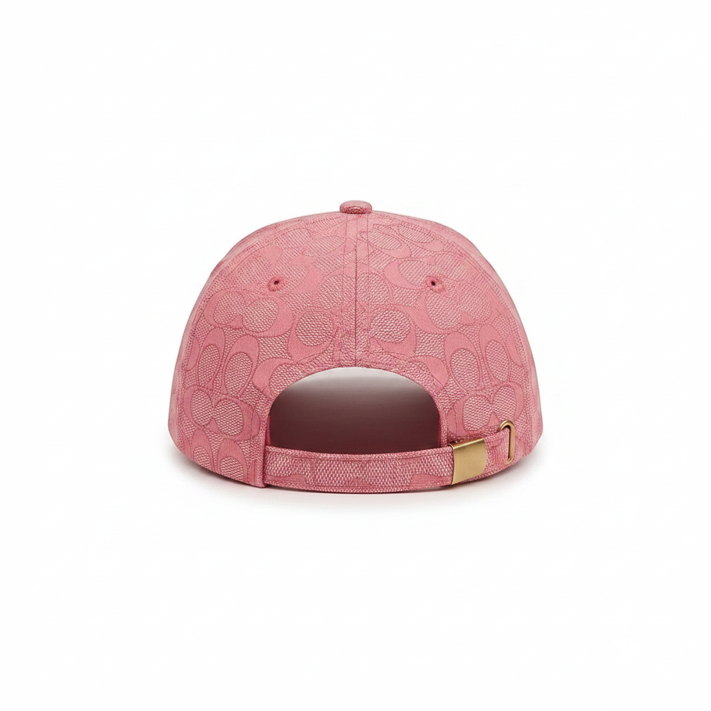 Coach pink cap back view