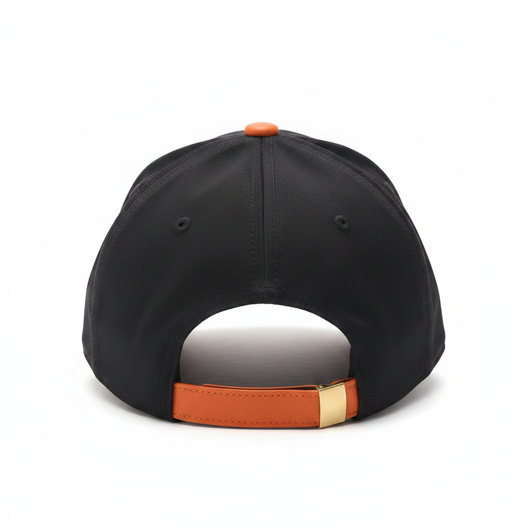 Hermès black orange cap back view