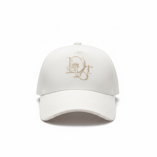 Dior white cap front view