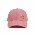 Coach pink cap front view