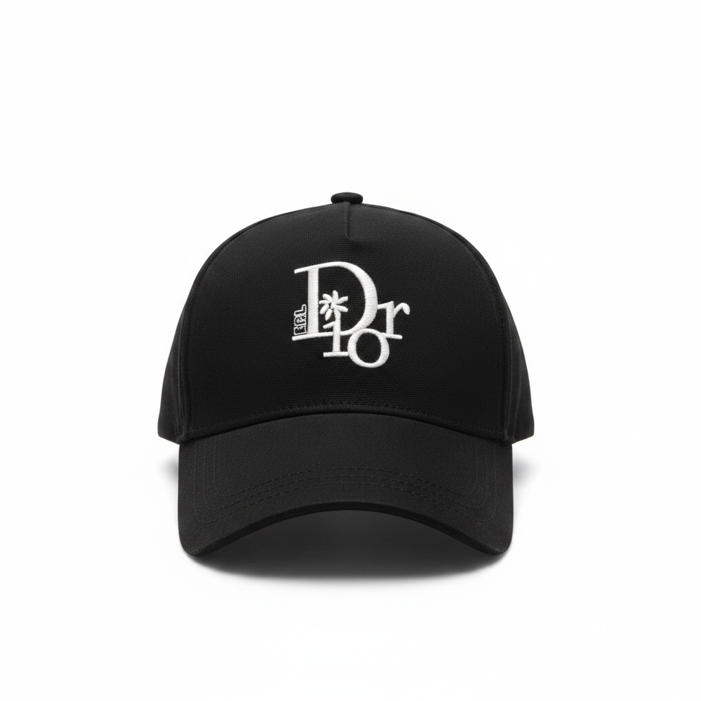 Dior black cap front view