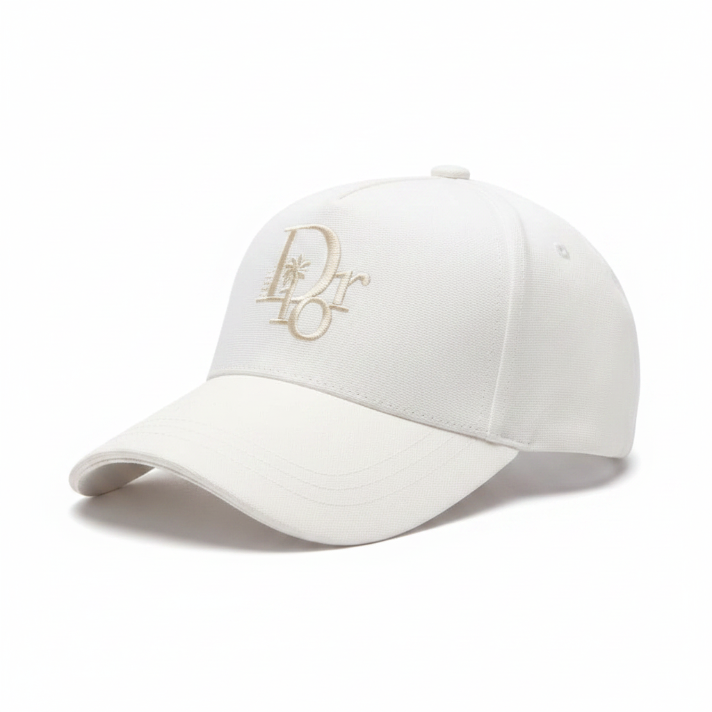 Dior white cap 45 right angle