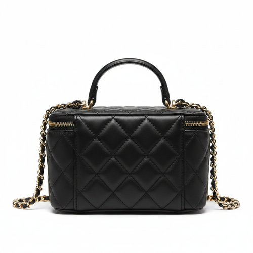 Chanel Vanity Case Black - Studio Back View