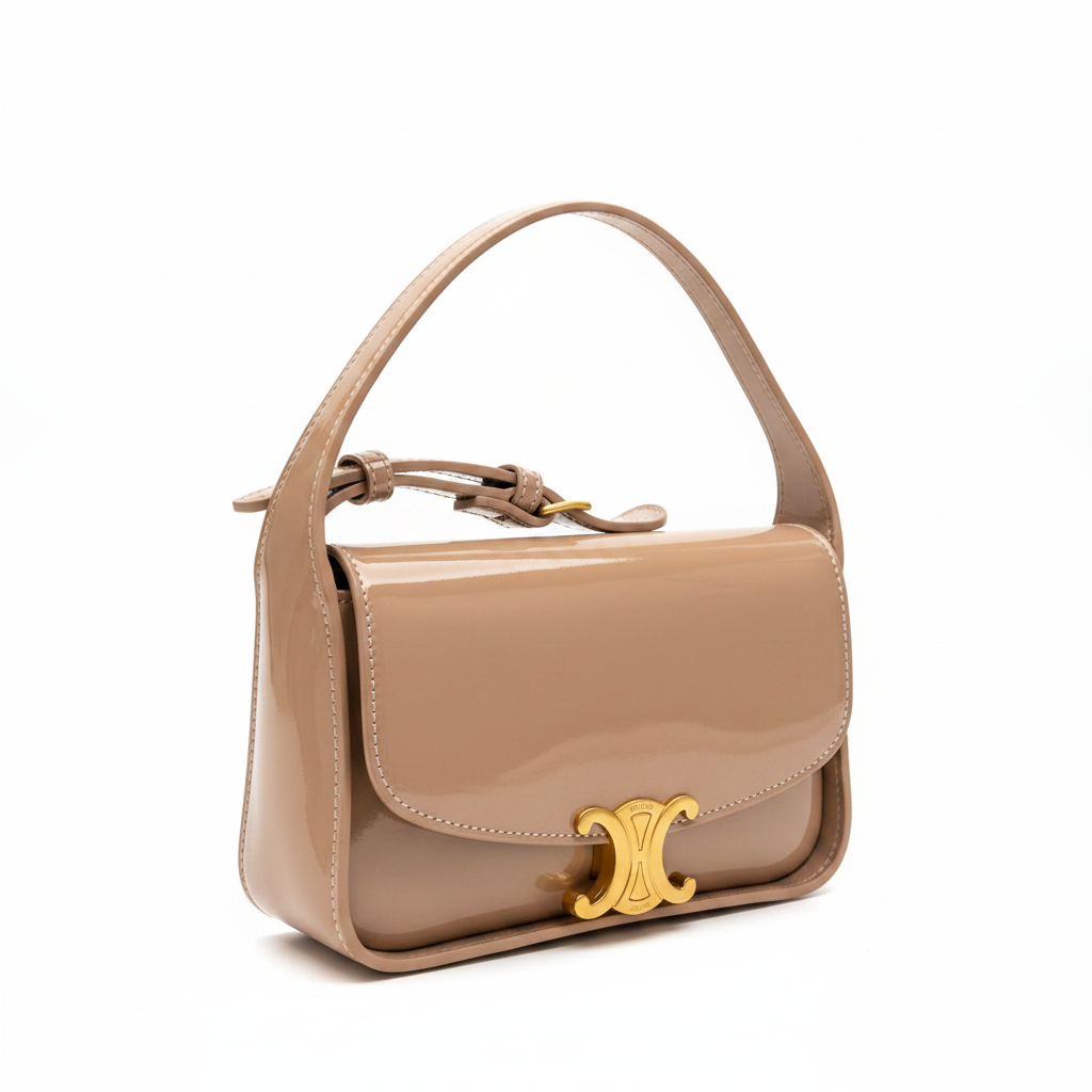 Celine Triomphe Nude Patent - Studio 45° View