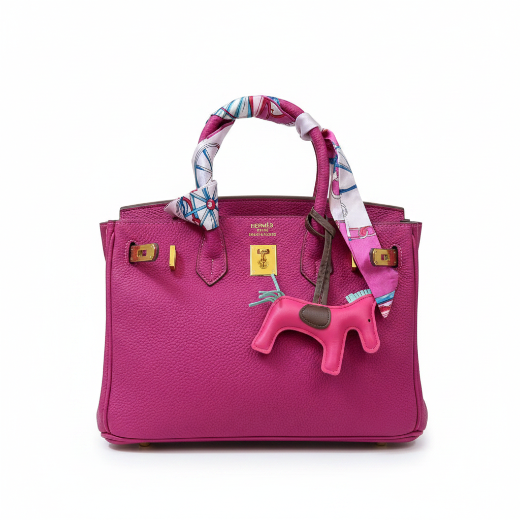 Hermès Birkin 30 Rose Magenta - Studio Front View