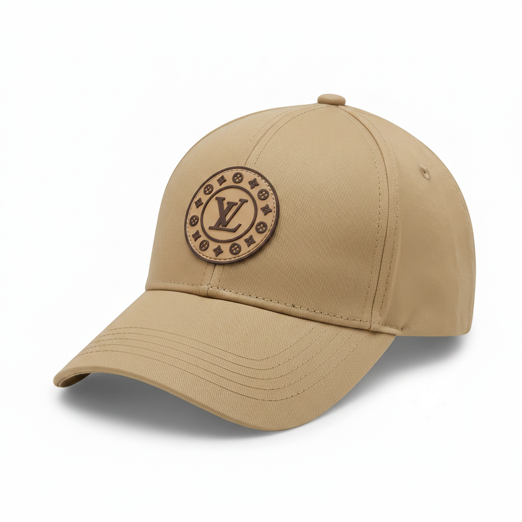 LV beige cap right angle view
