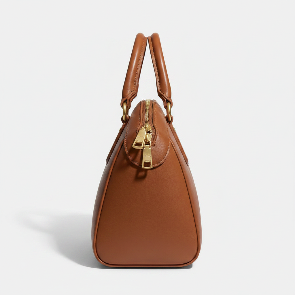 Coach Rowan Satchel Caramel - Left side view