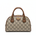 Gucci GG Supreme Mini Boston Bag - Studio Front View