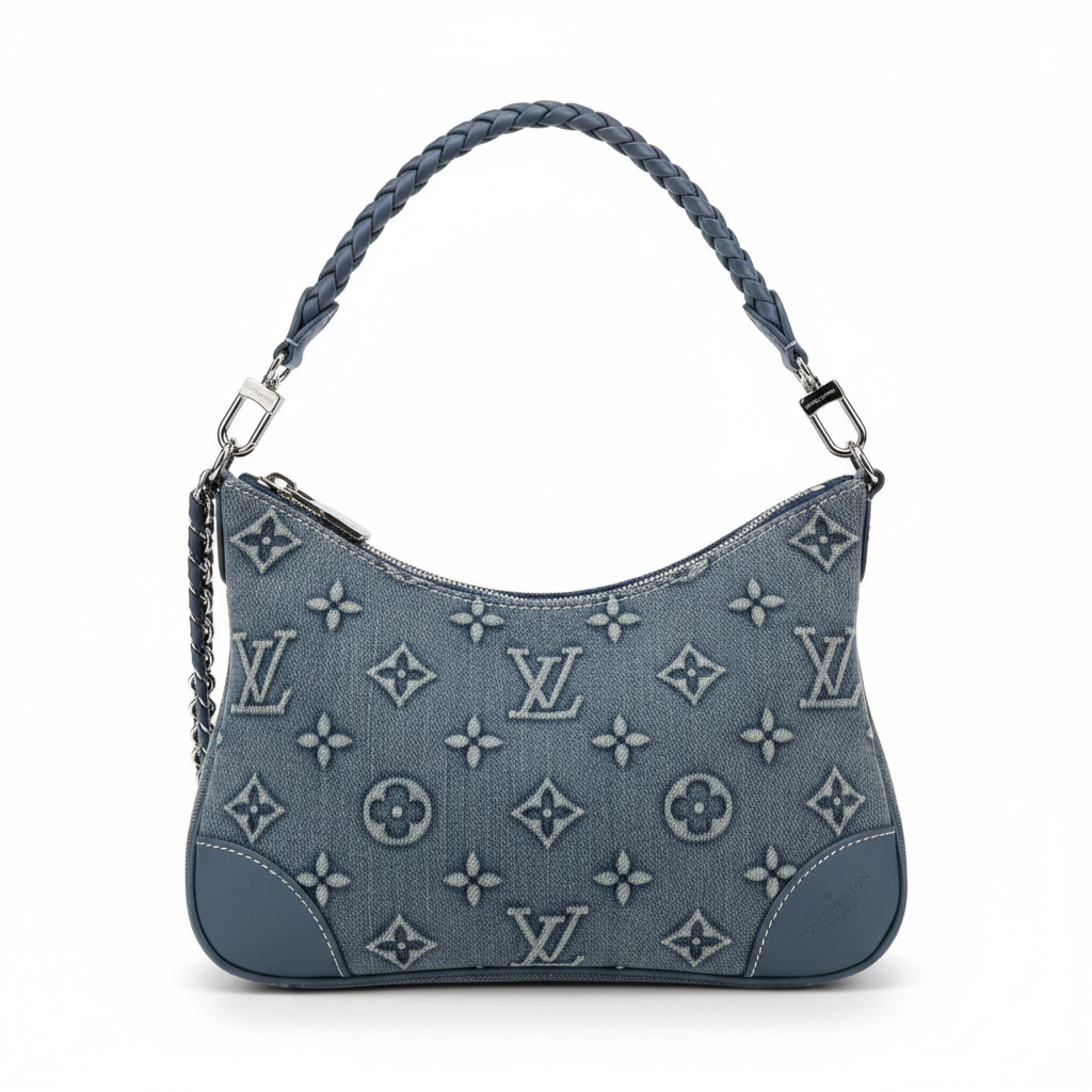 Top view - Louis Vuitton denim monogram handbag