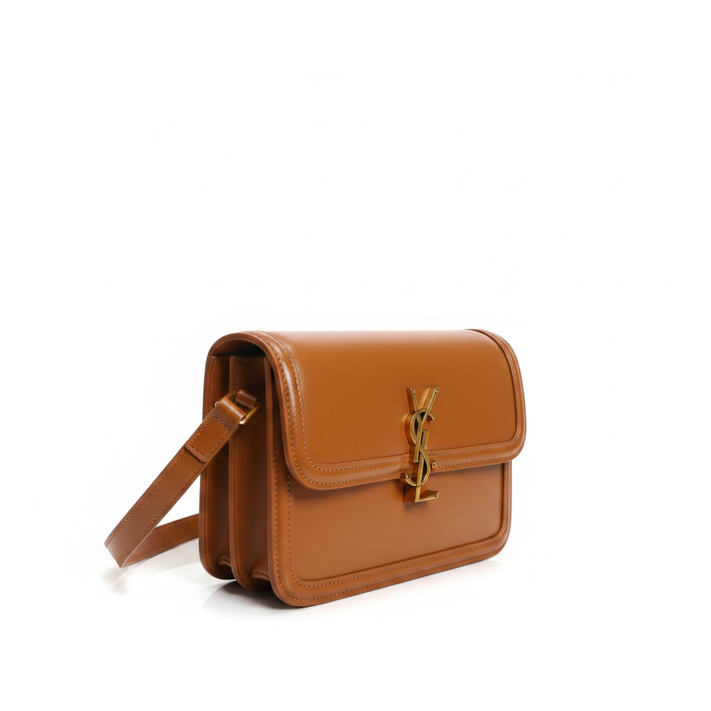 Saint Laurent Solferino caramel bag 45 right angle
