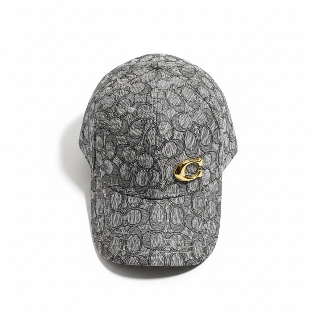 Coach gray CC cap top view