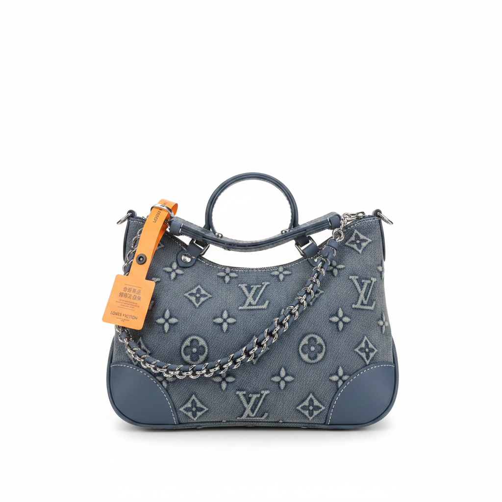 Front view - Louis Vuitton denim monogram handbag