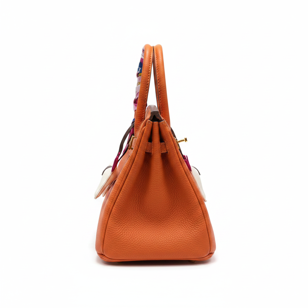 Hermès Birkin 30 Orange - Studio Side View