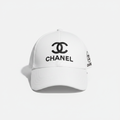 Chanel white CC cap front view