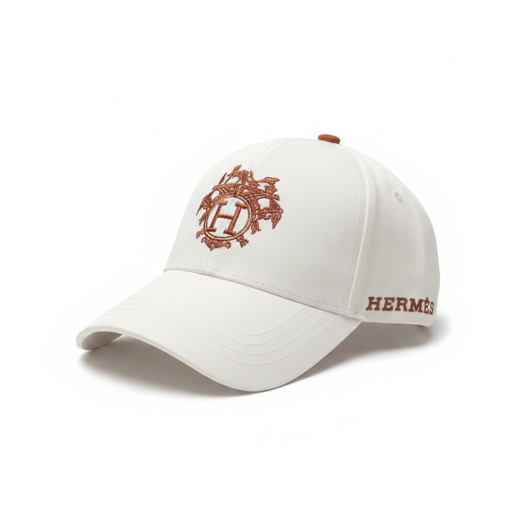 Hermès white cap 45 right angle