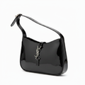 YSL Le 5 à 7 Hobo Black Patent - Studio YSL Logo View