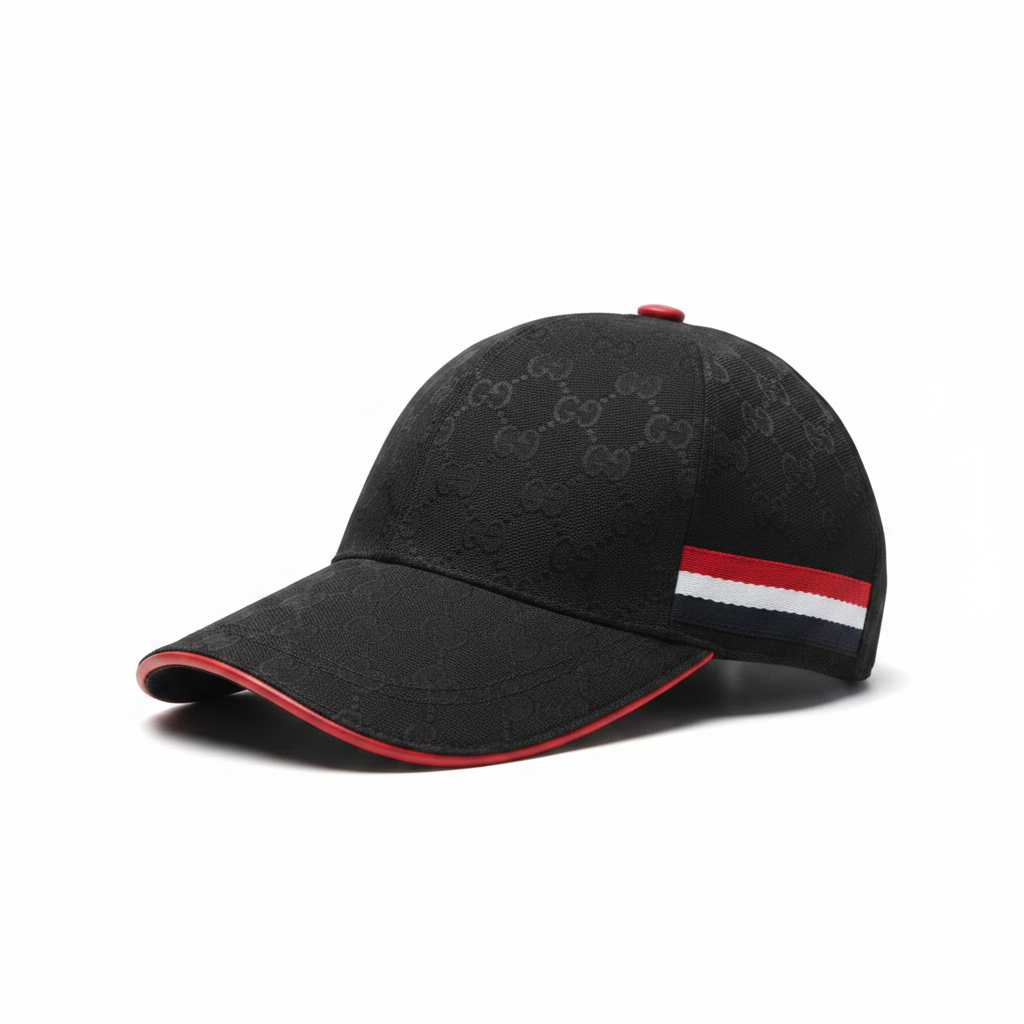 Gucci black cap 45 right angle