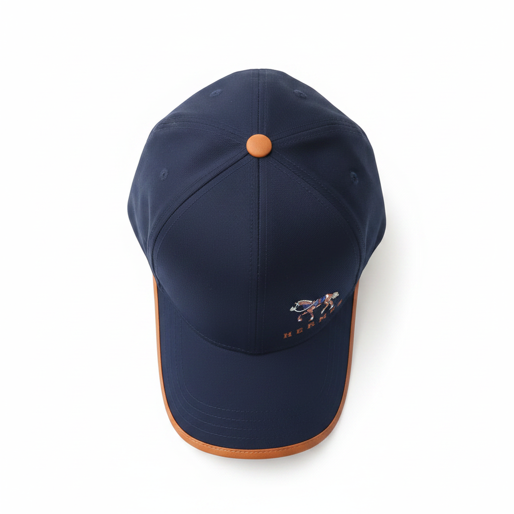 Hermès navy cap top view