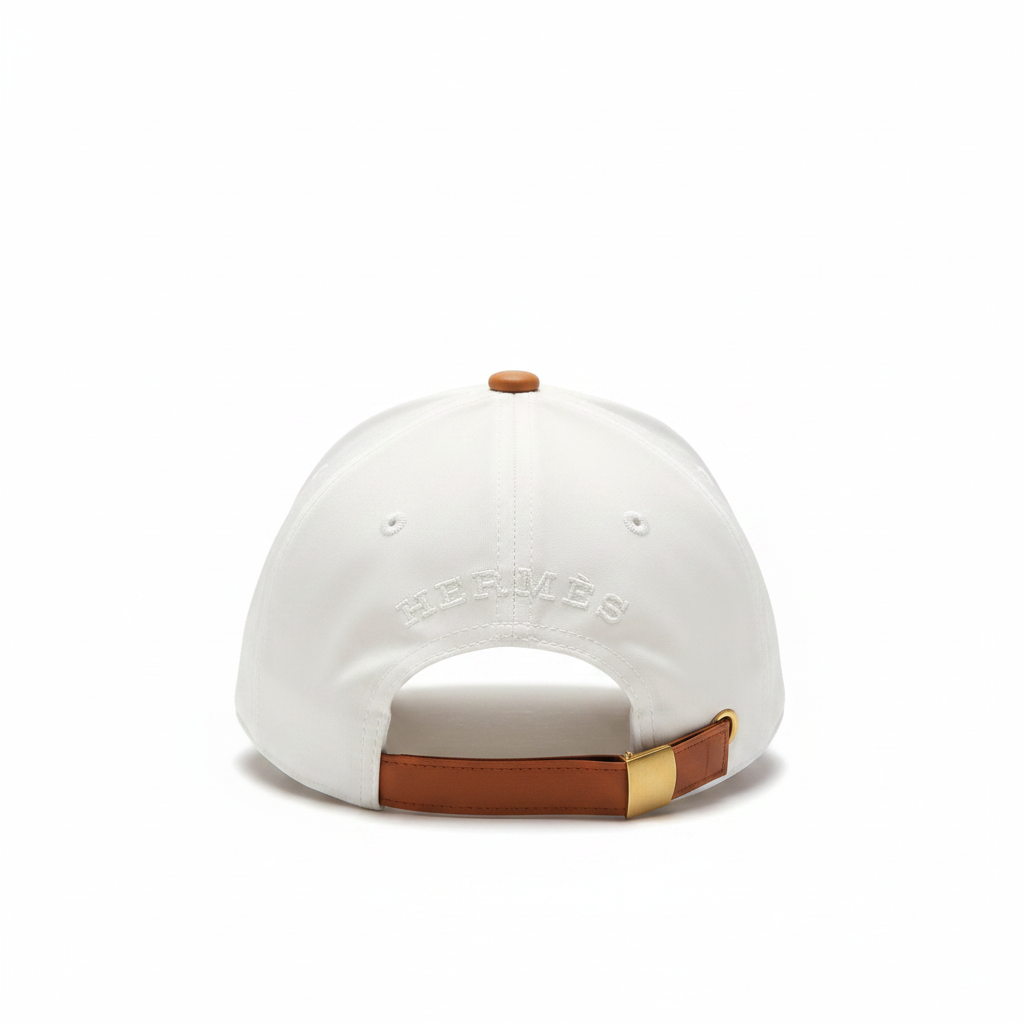 Hermès white horse cap back view