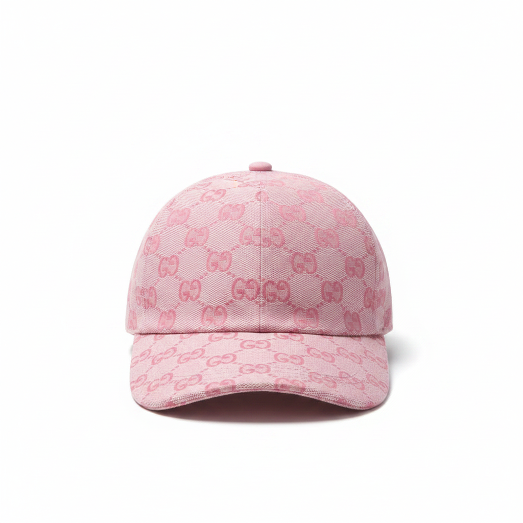 Gucci pink GG cap front view