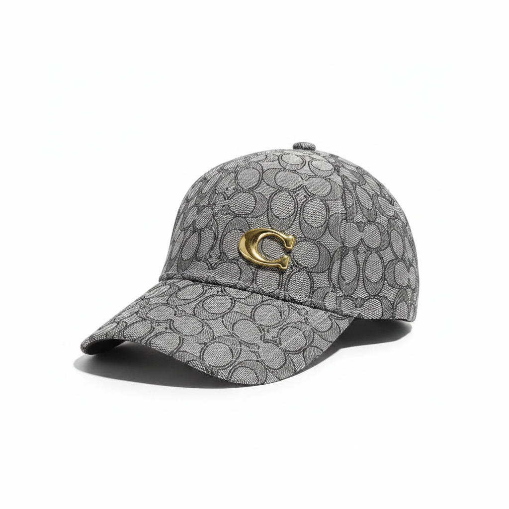 Coach gray CC cap 45 right angle