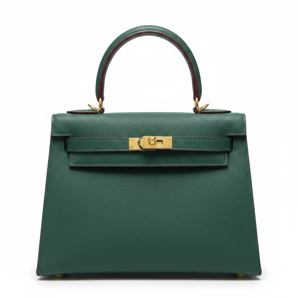 Hermès Kelly 28 Vert Malachite - Studio Front View