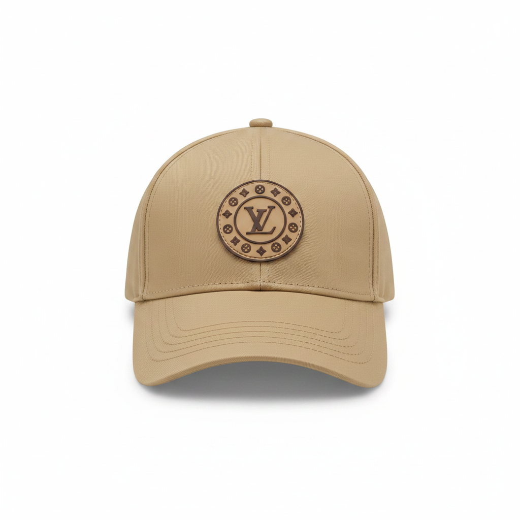 LV beige cap front view