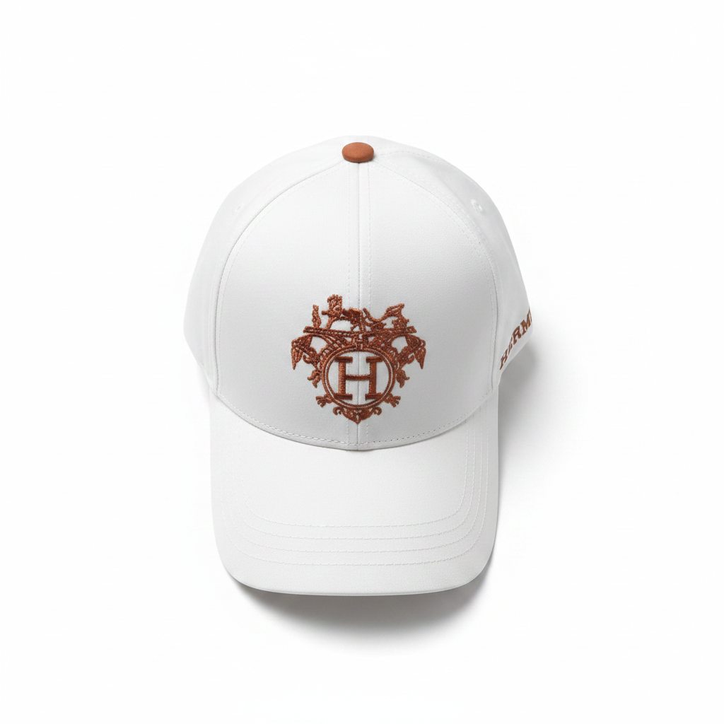 Hermès white cap top view